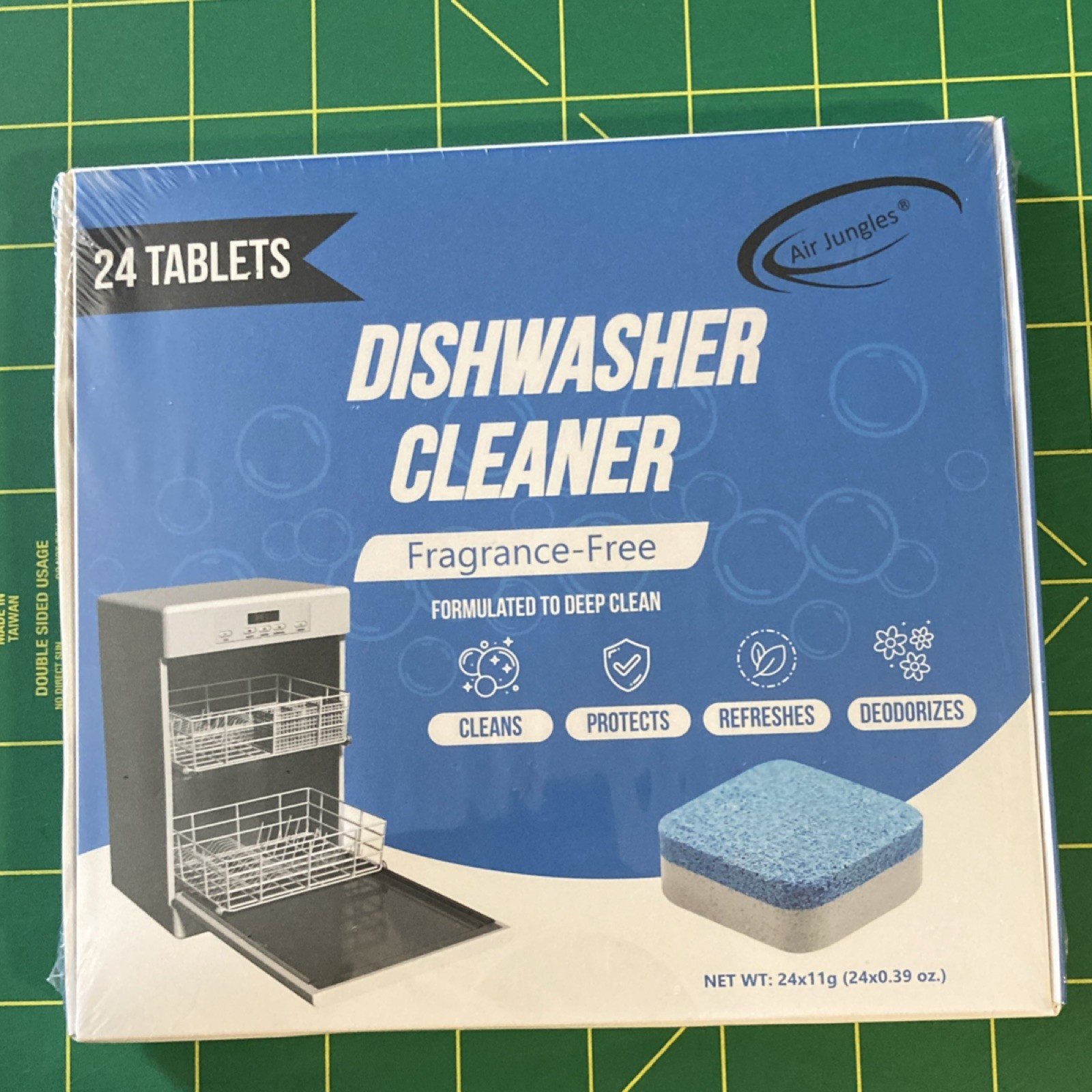 Air Jungles Dishwasher Cleaner Tablets Fragrance-Free 24 Pack Powerful Cleaning