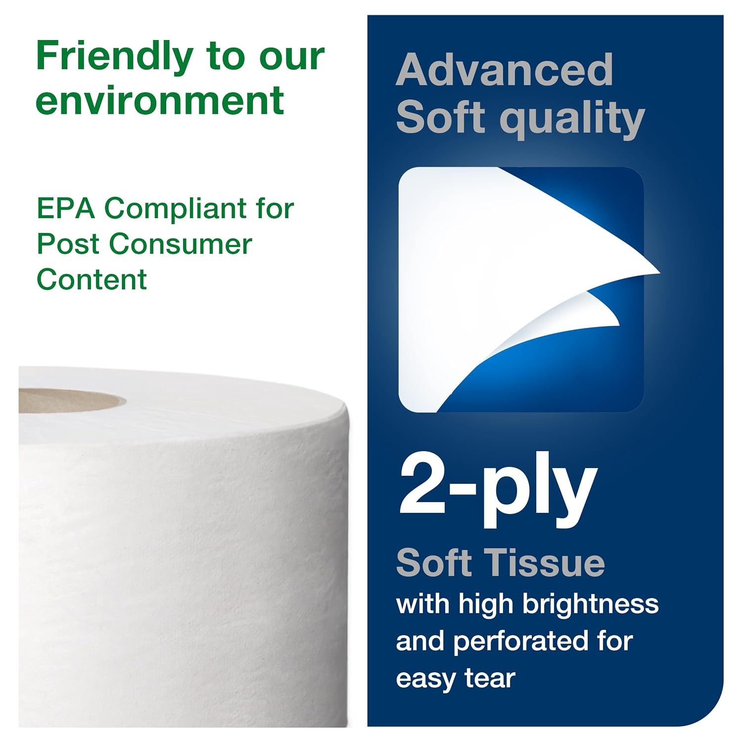 Tork Mini Jumbo Bath Tissue Roll – Toilet Paper Towels with Advanced Soft Qual