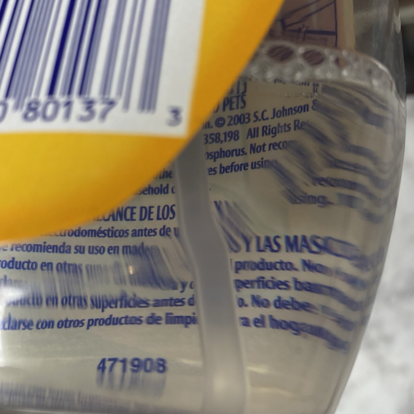 Windex Muli-Surface Cleaner with Vinegar 26 Fl Oz 2003 Bottle Prop 30% Full