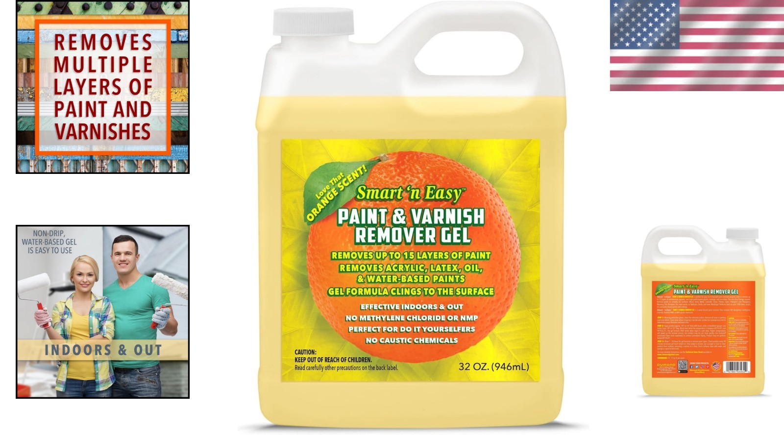 32 Fl Oz Do It Yourself Friendly Paint & Varnish Remover Gel – Easy Application