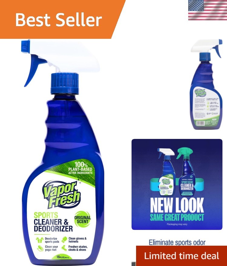 Naturally Powered Sports Cleaner & Deodorizer Spray – 16 Fl Oz Fresh Scent