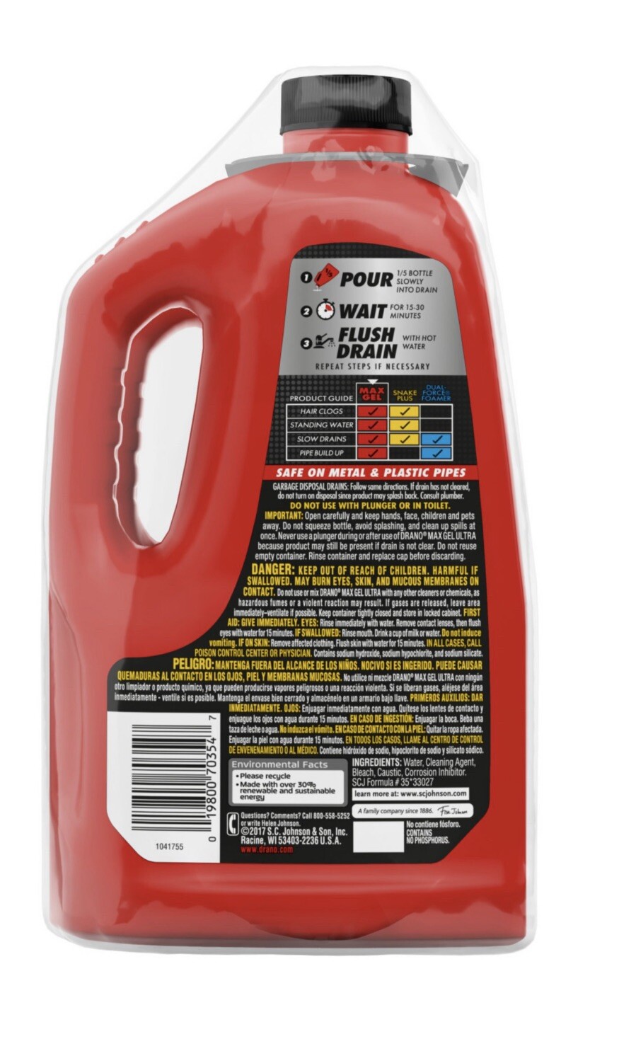 Drano Max Ultra Gel (80 oz., 2 pk.)