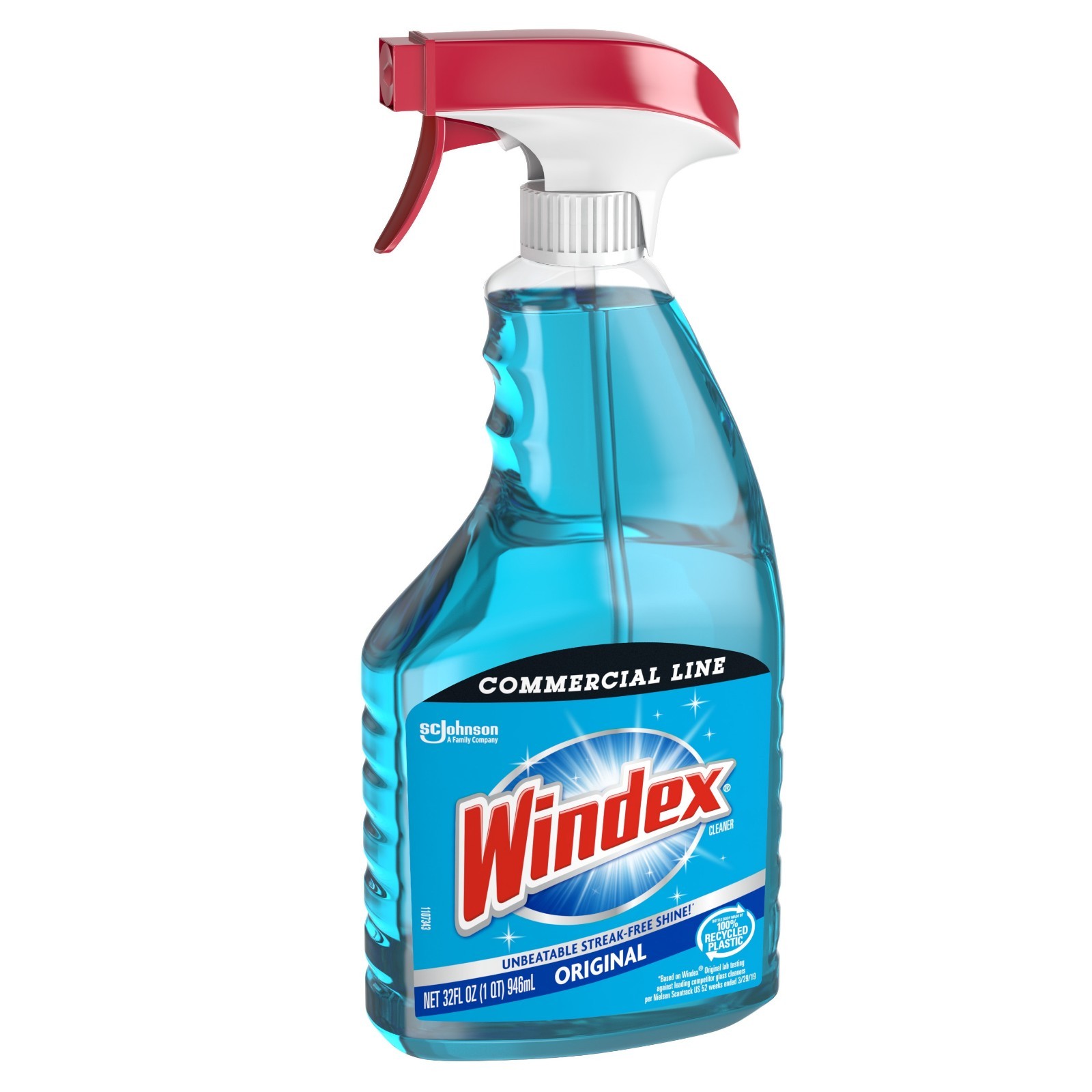 Great Value Original Glass Cleaner Ammonia Formula 32 oz Fresh Scent Spray