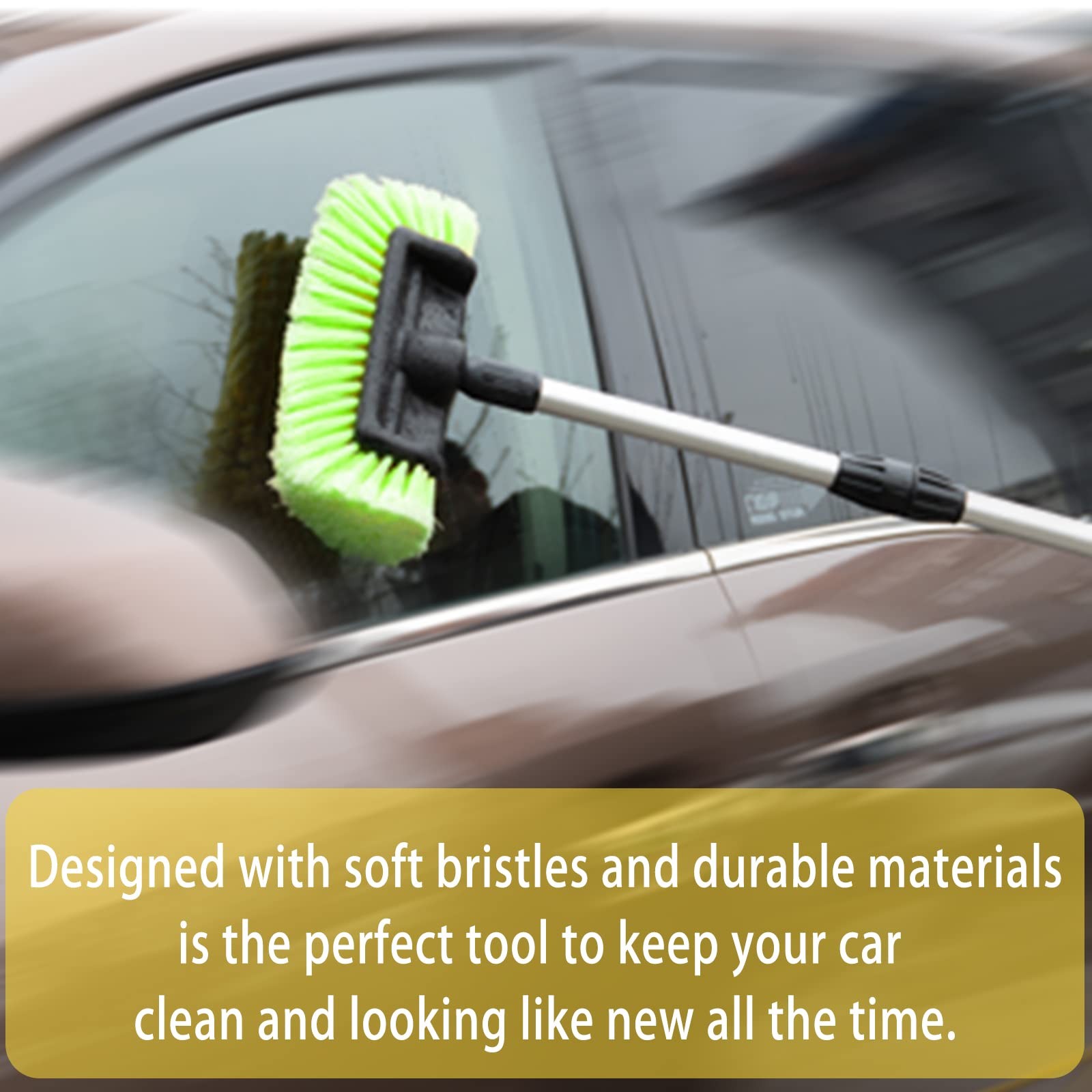 12″ Car Wash Brush with Soft Bristle Auto RV Truck Boat Camper Car Exterior W…