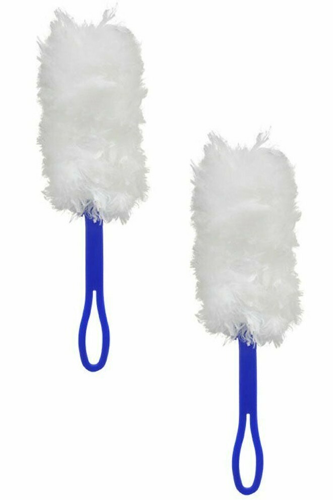 4X Scrub Buddies Multi Surface Duster 360 Fluffy All Round 1_Handle 2_Dusters/Pk