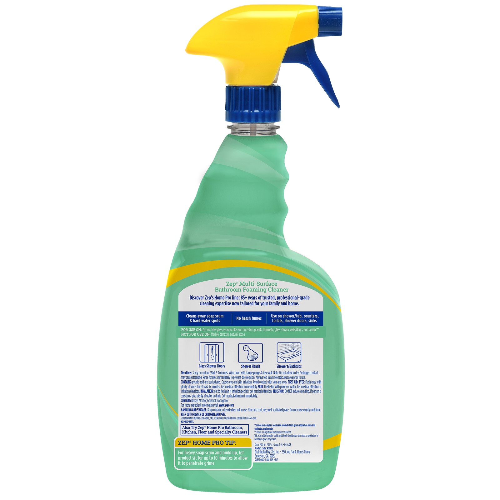 Zep Home Pro Multi-Purpose Foaming Bathroom Cleaner – 32 oz (Case of 6) – R53106