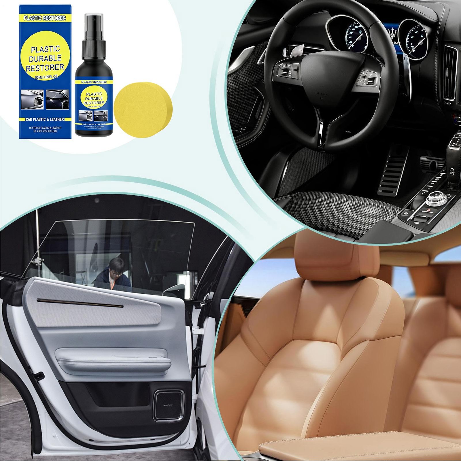 Interior Cleaner Car Detailing 50ml UV Protection Long Lasting Automotive
