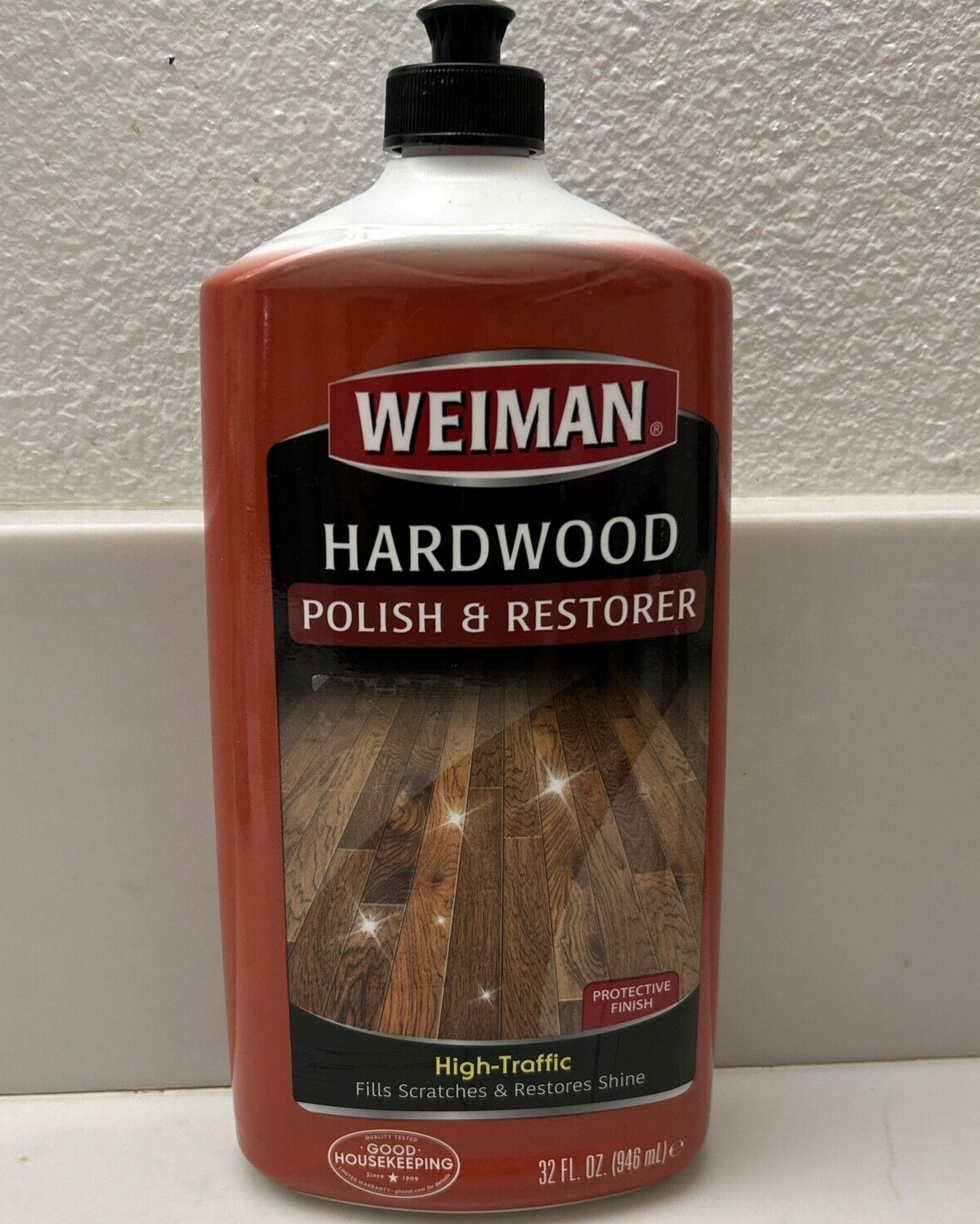 Weiman HardWood Floor Polish and Restorer, High Traffic, 32 Ounce-NEW!