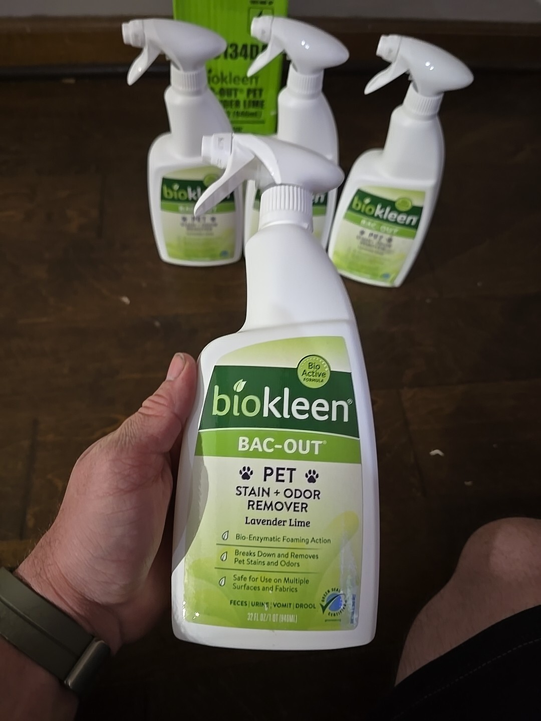 4 x Biokleen Stain + Odor Remover – Lavender Lime 32 fl oz Liquid Lot