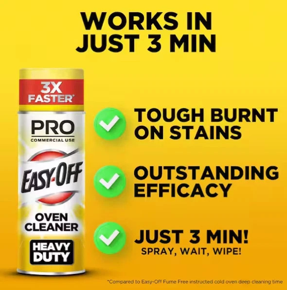 Easy Off Professional Heavy-Duty Oven and Grill Cleaner Pro -24 Oz.