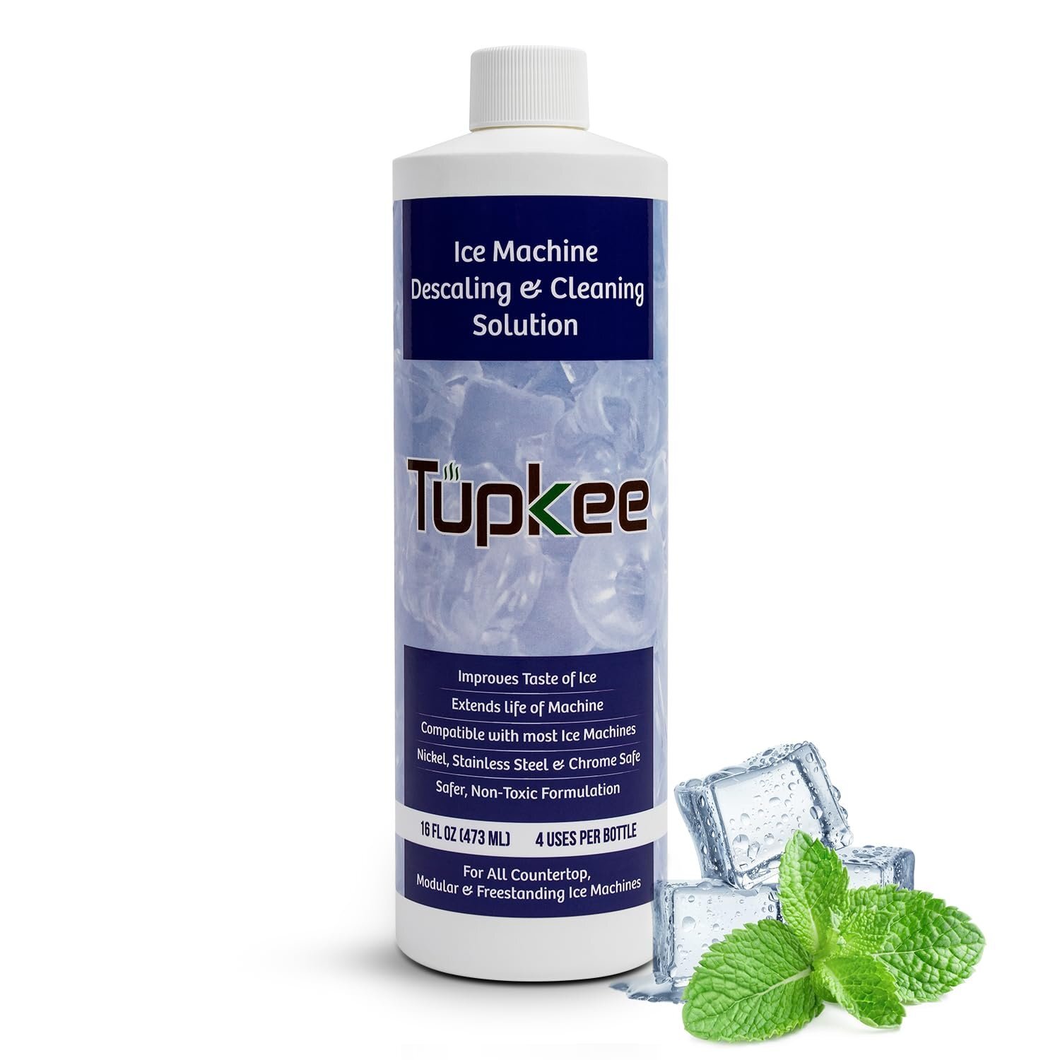 Tupkee Ice Machine Cleaner Nickel Safe – 16oz Ice Maker Cleaner, Universal