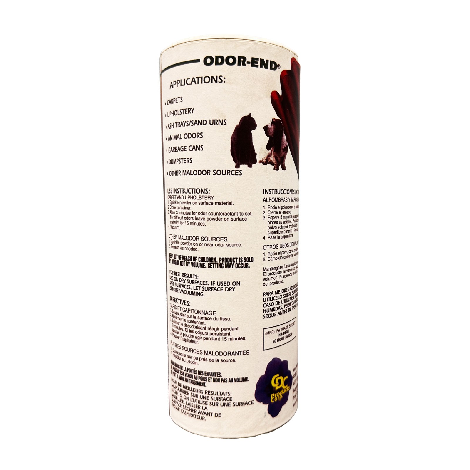 Odor-End® Multi-Purpose Powder Institutional Grade Deodorant 6 x 2lb Canisters