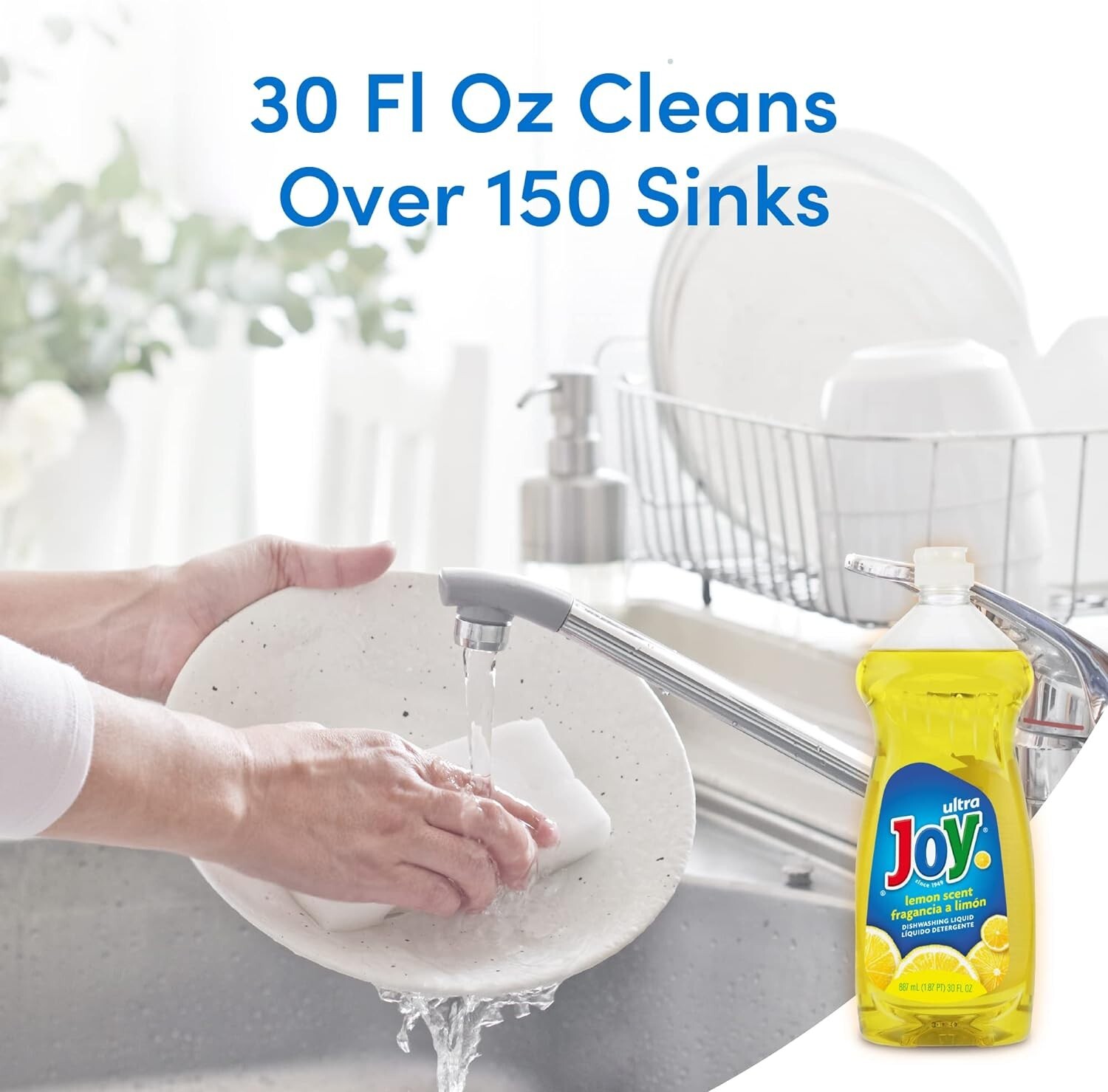 JOY Ultra Grease Cutting Dishwashing Dish Detergent Liquid Soap Lemon Scent 30OZ