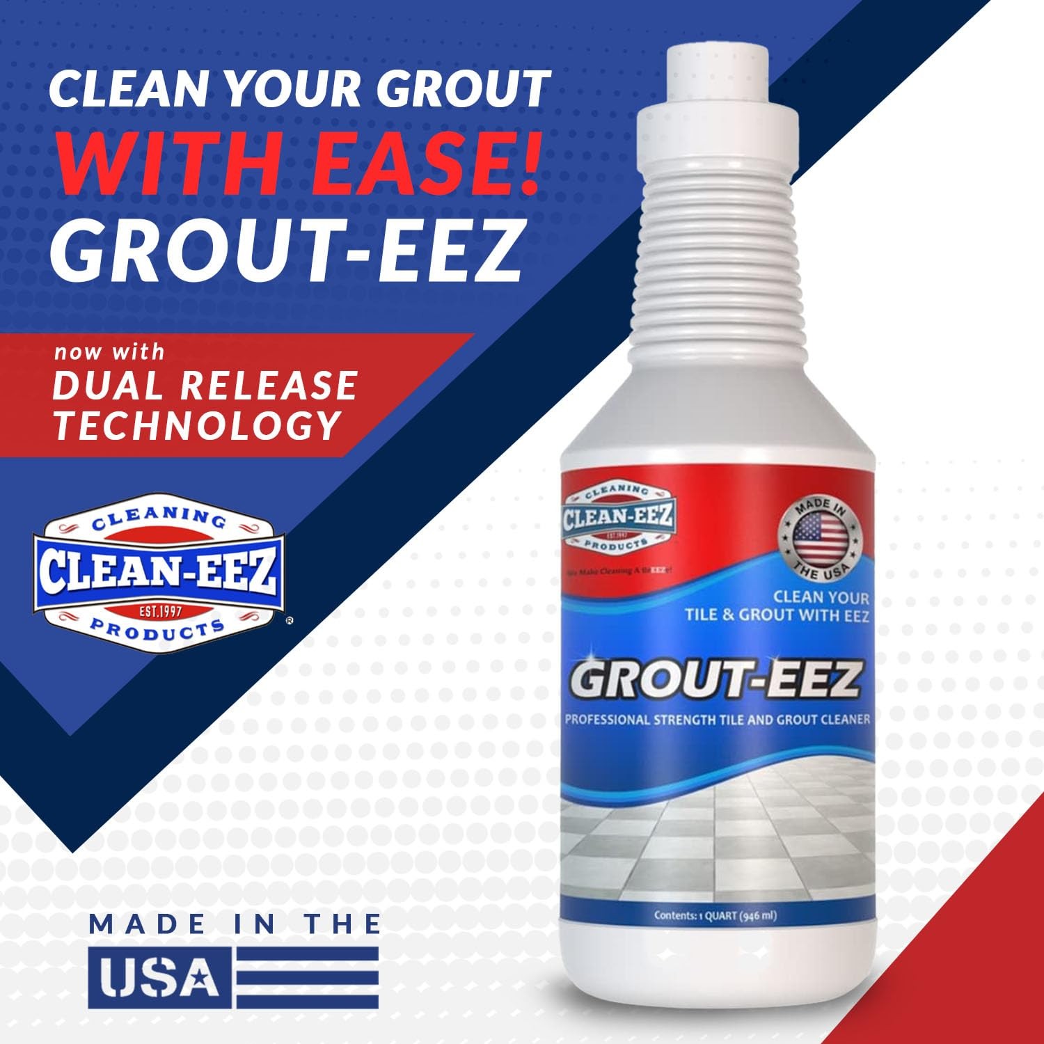 Clean-Eez Grout-Eez Super Heavy-Duty Grout Cleaner – Powerful Tile and Floor Sta