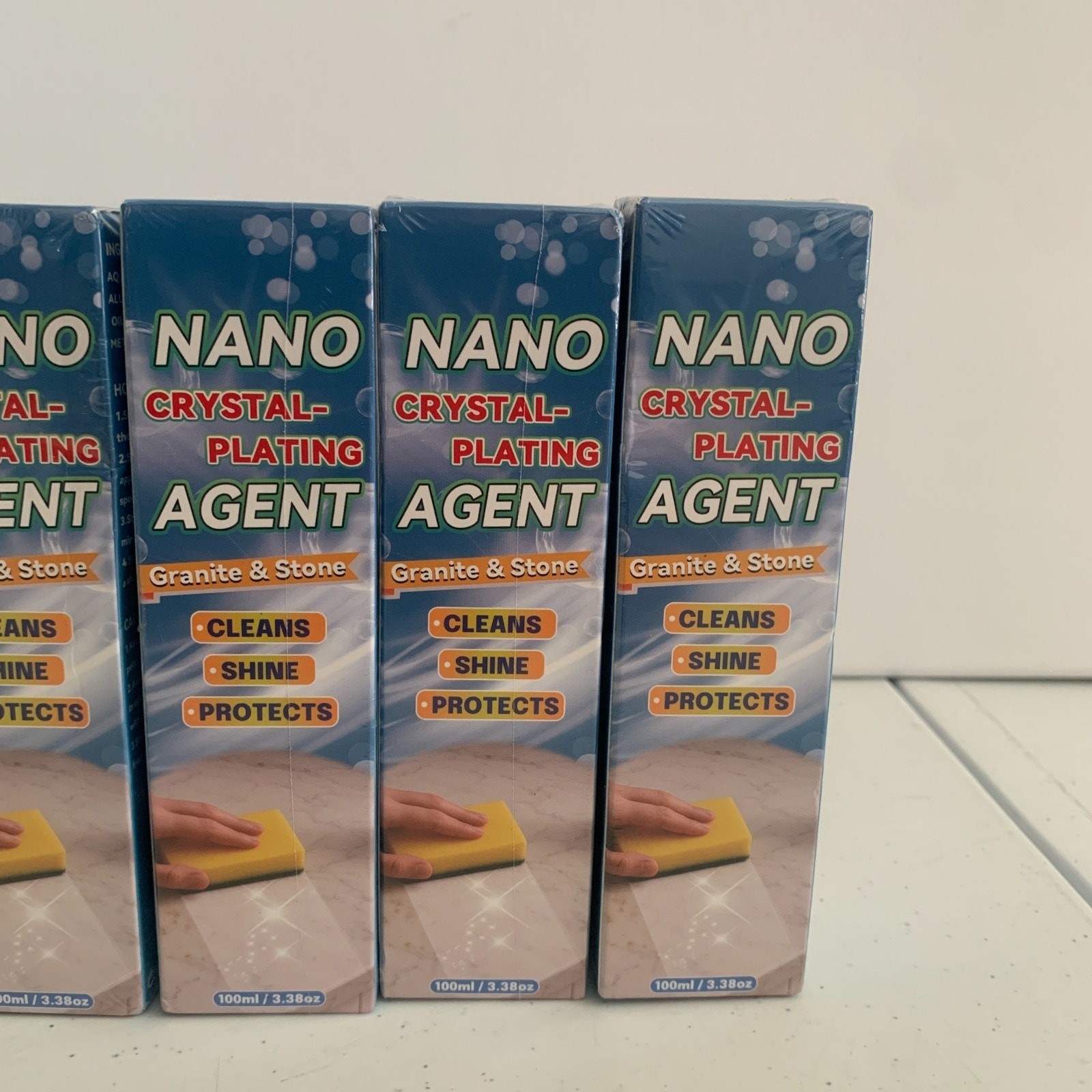 Nano Crystal Plating Agent Lot Of 7 100ML Cleans Shine protects Granite & Stone