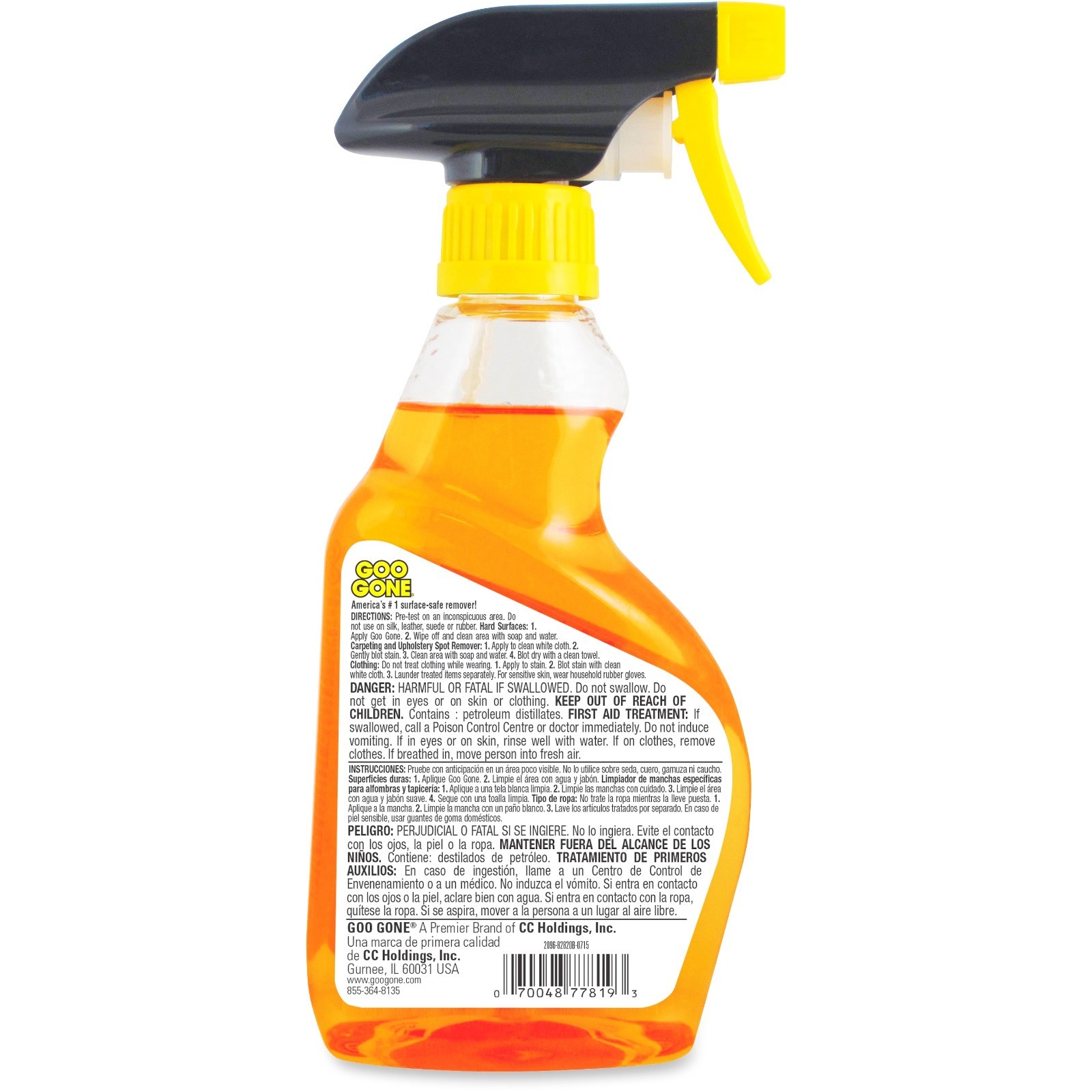 GOO GONE ORIGINAL GEL Trigger spraY 12 oz sticker Adhesive sticky REMOVER GGHS12
