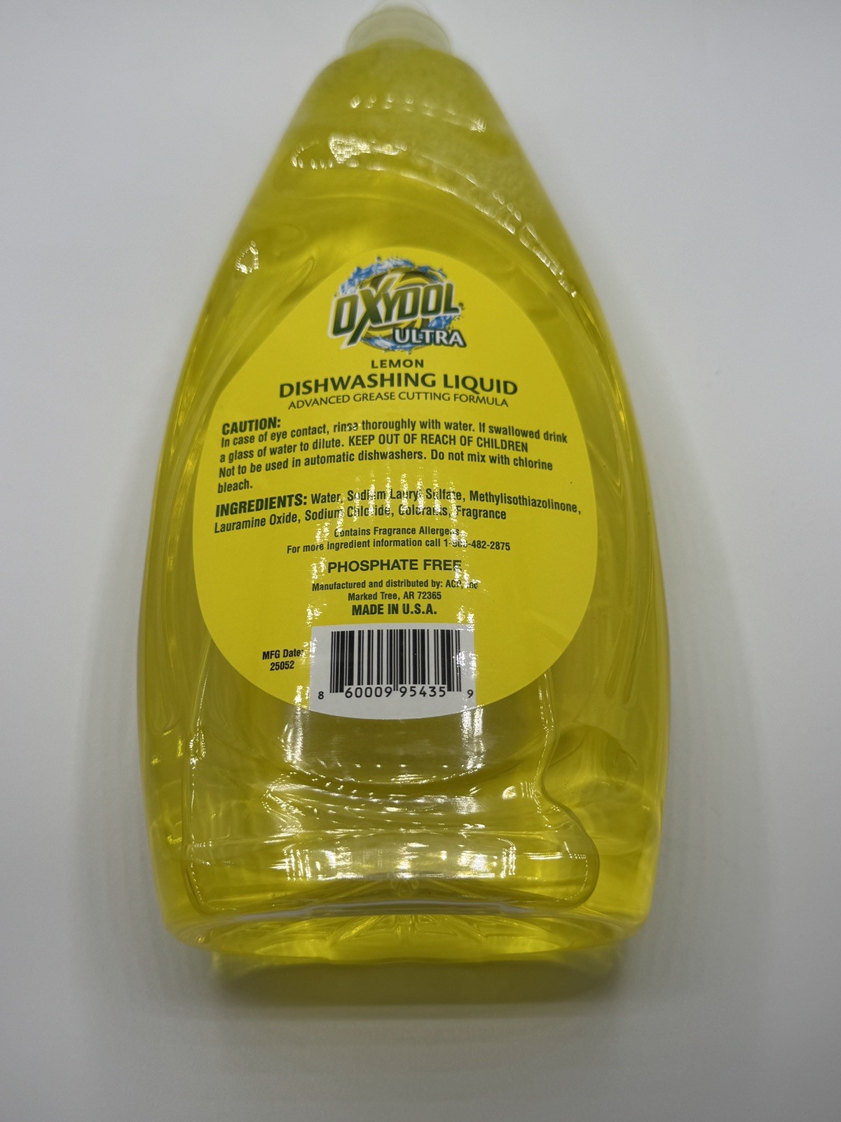 Oxydol Ultra Dishwashing Liquid Lemon Phosphate Free 30 fl oz