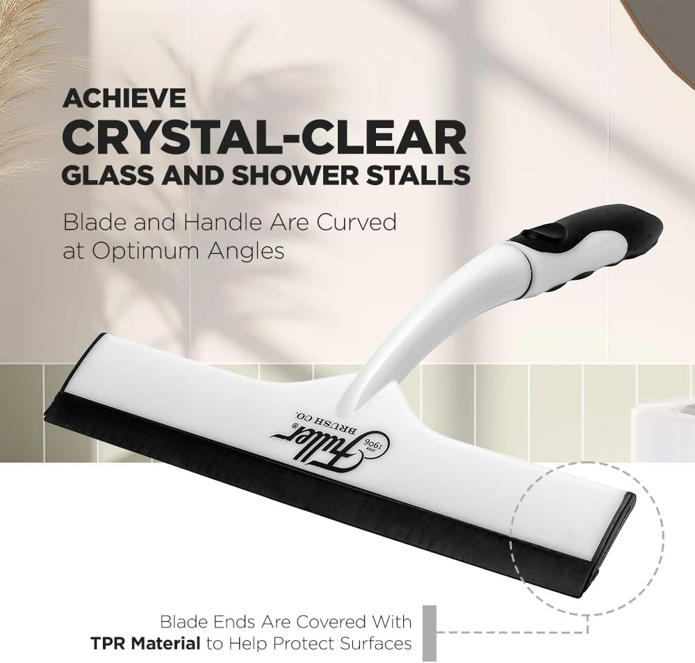 Easy Grip Handheld Squeegee – for Shower Walls, Doors, Tub Surfaces