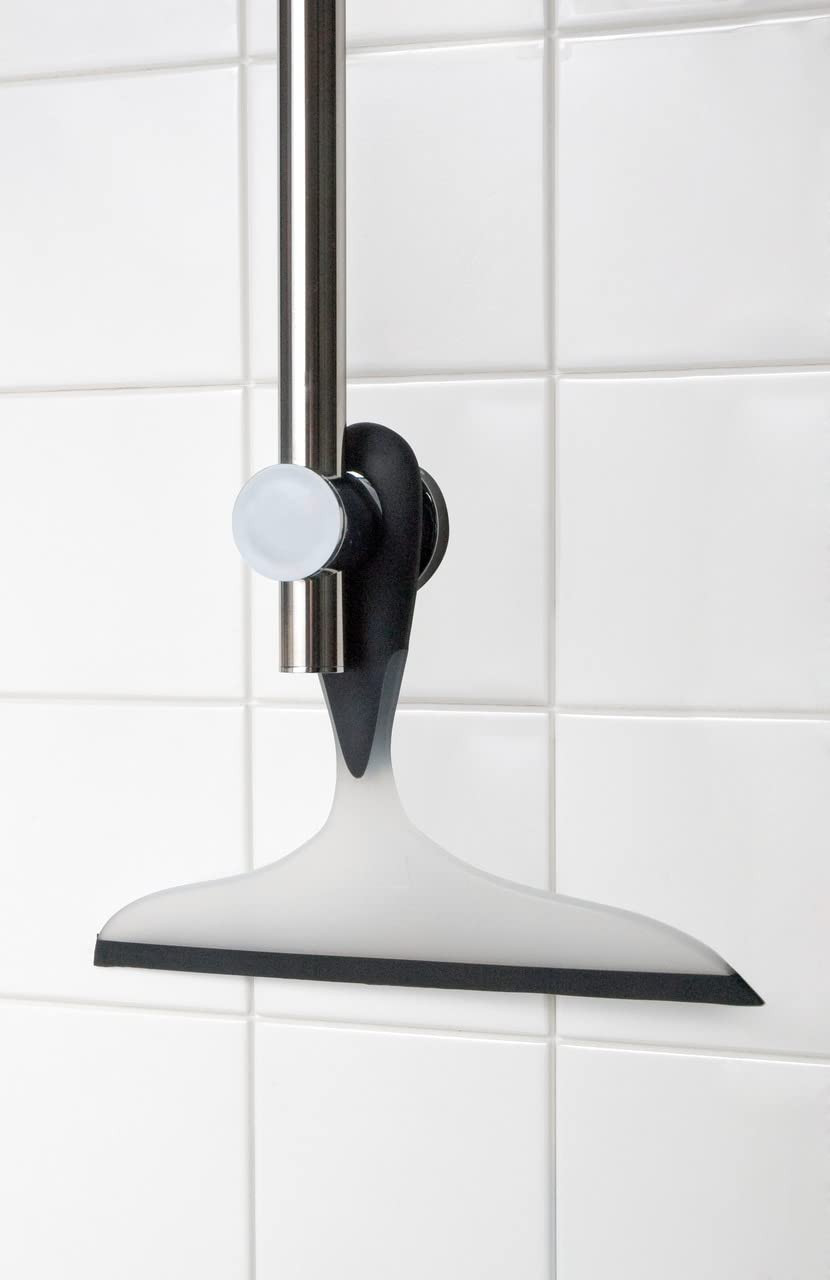 Squeegee Bathroom Wiper Streak Free Plastic Rubber Shower Cleaner with Hook 23cm