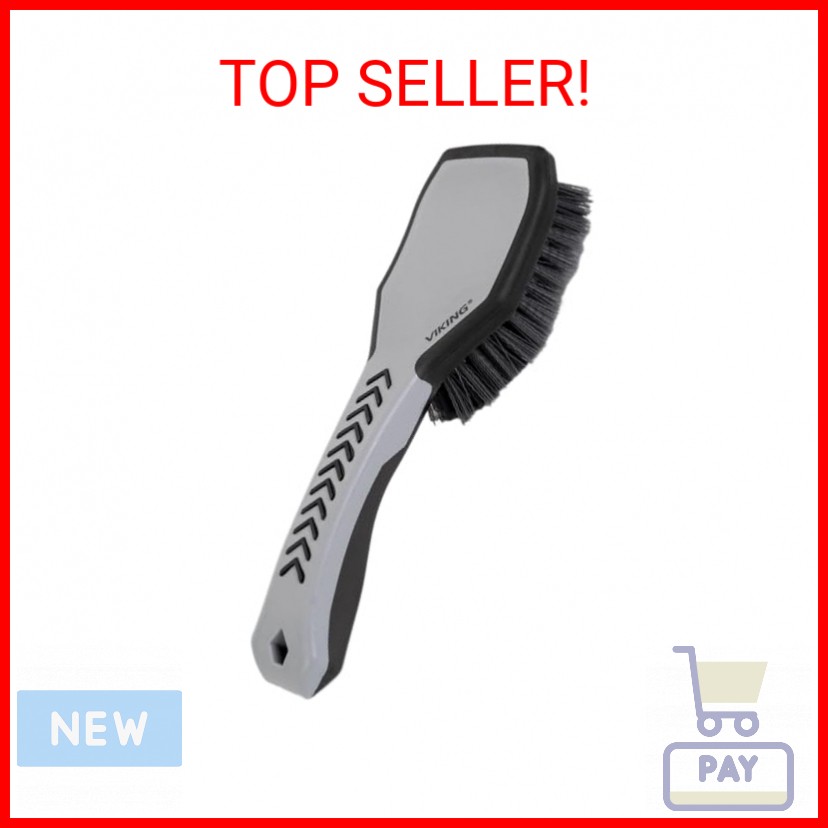 VIKING Tire Brush and Wheel Brush for Cleaning Car, Tires, Car Wash, Grey, 10.3