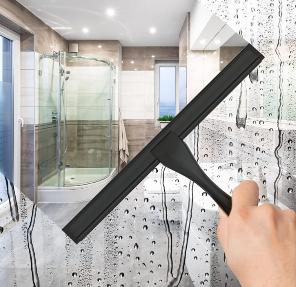 All-Purpose Stainless Steel Shower Squeegee for Shower Glass Door with Adhesive