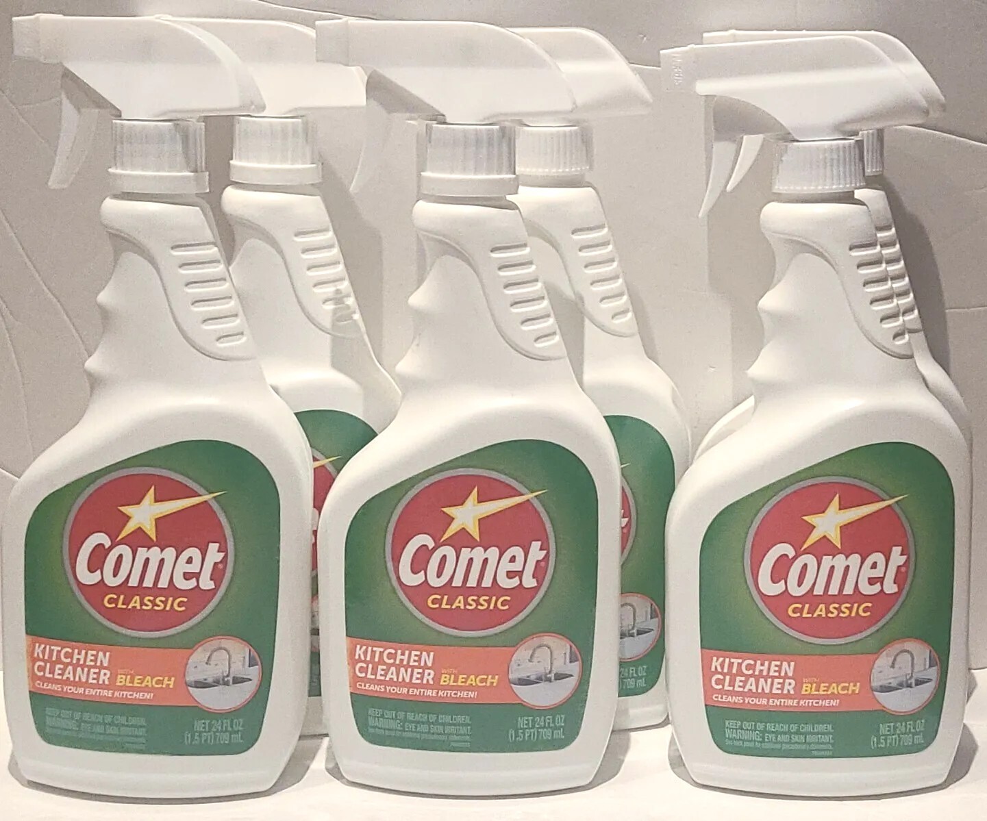 Pack Of 6 Comet Classic Kitchen Cleaner With Bleach 24 oz Each