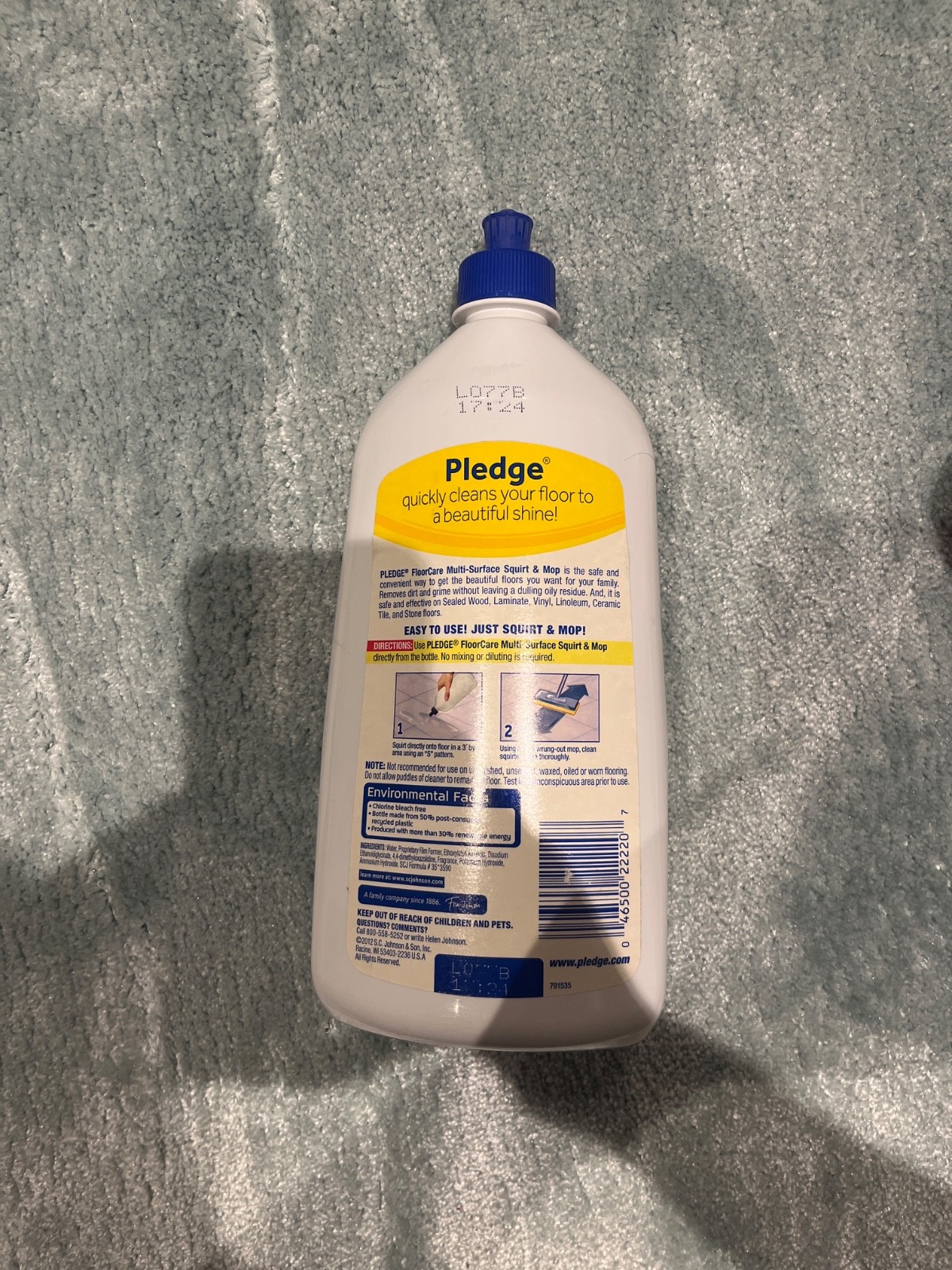 Pledge Clean It Multi surface Floor Clean Citrus Scent, 27oz