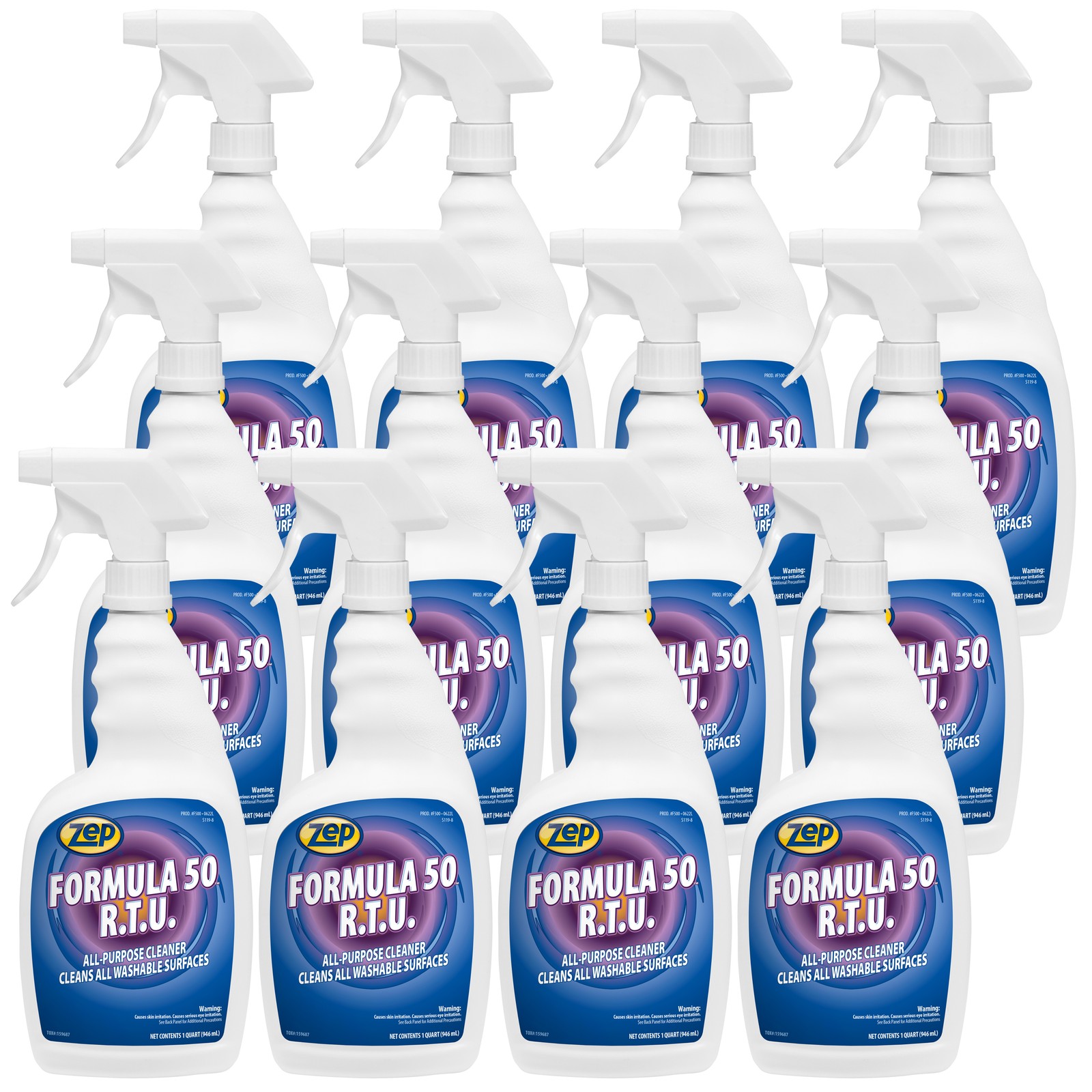 Zep Formula 50 R.T.U. All-Purpose Cleaner -1 Qt (Case of 12) -F50001 –
