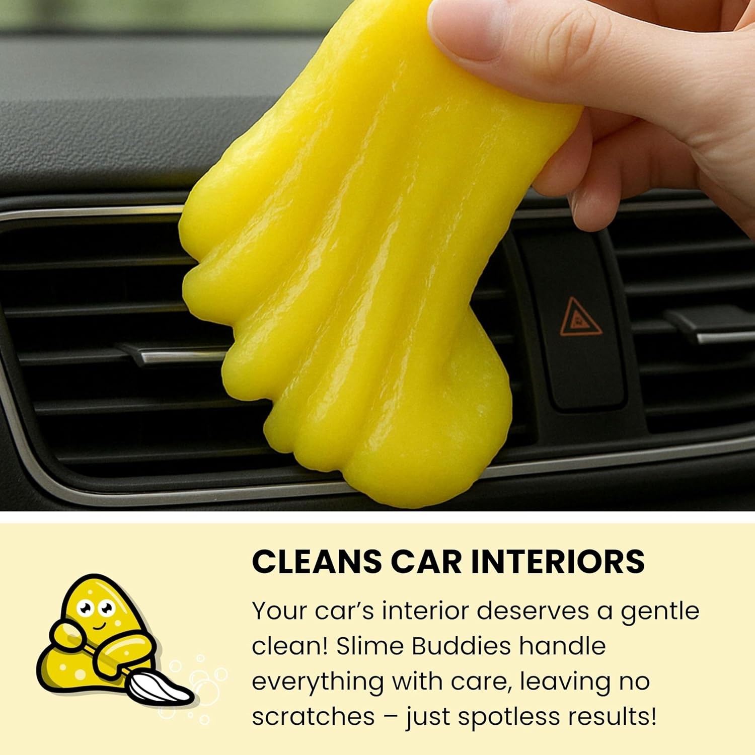 Lemon Scented Car Cleaning Putty 3 Pack Interior Detailing Gel Slime Buddies