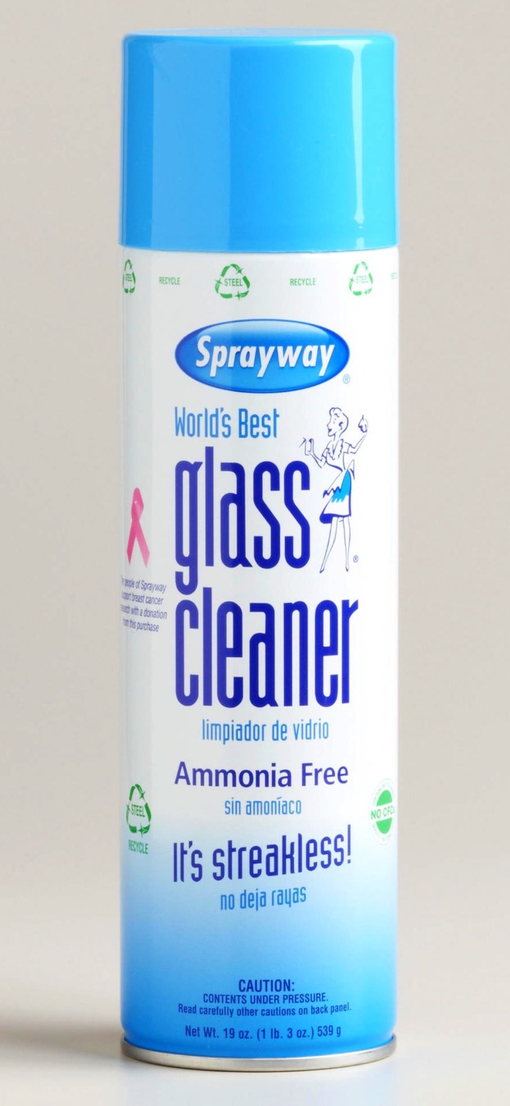 fOaMinG GLASS CLEANER Aerosol spraY FOAM 19oz ammonia free clean SprayWay Sw050r