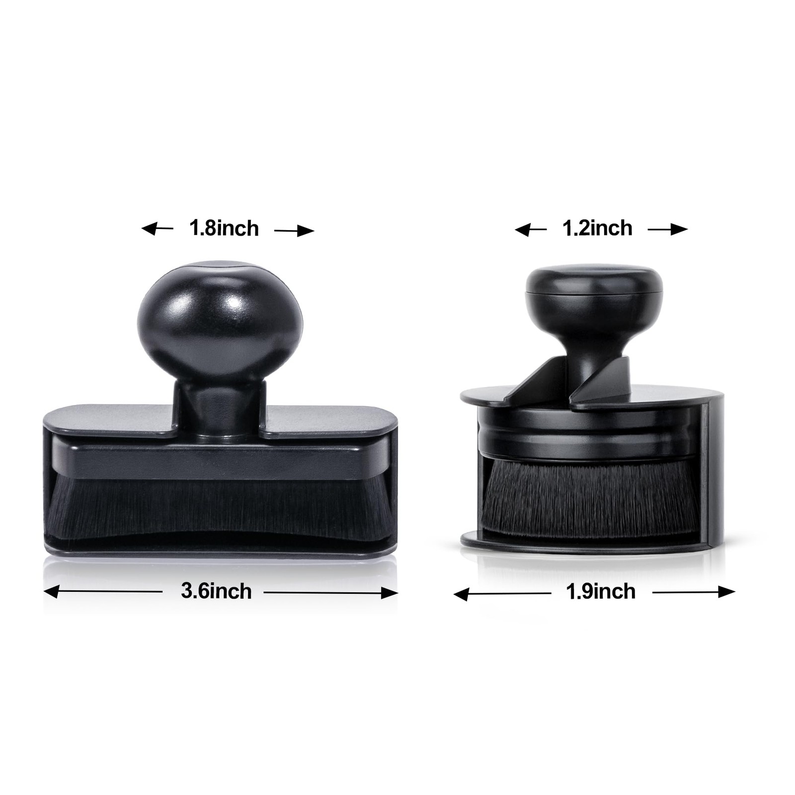 Tire Shine Applicator Brush with Curved Head 2 Pack for Detailing