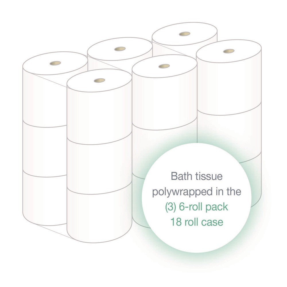LoCor 26824 2-Ply High-Capacity Bath Tissue – White (18 Rolls/Carton) New