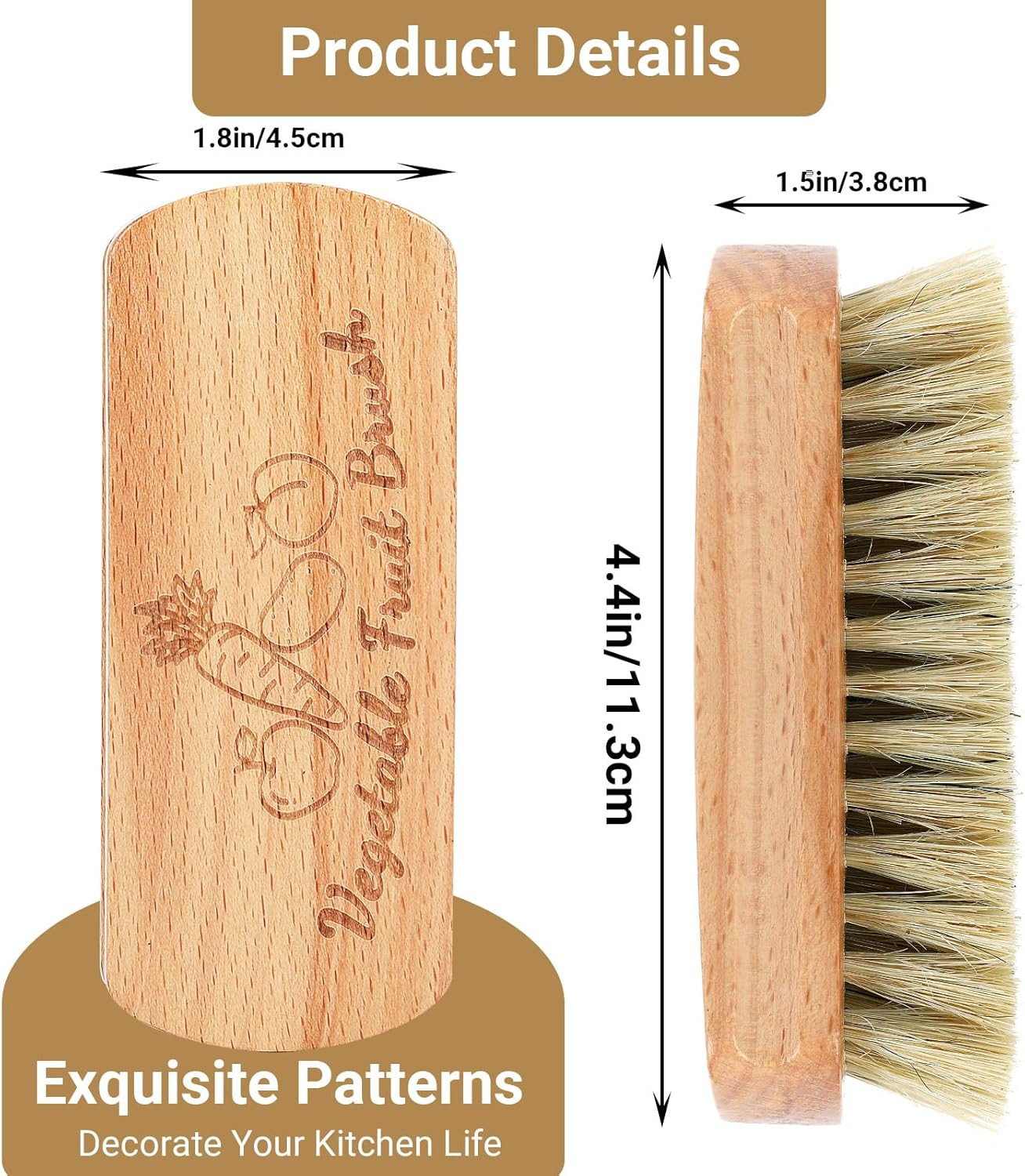 Vegetable Brush,Veggie Wash Brushes Potato Brush Cleaning Brush for Potato Carro
