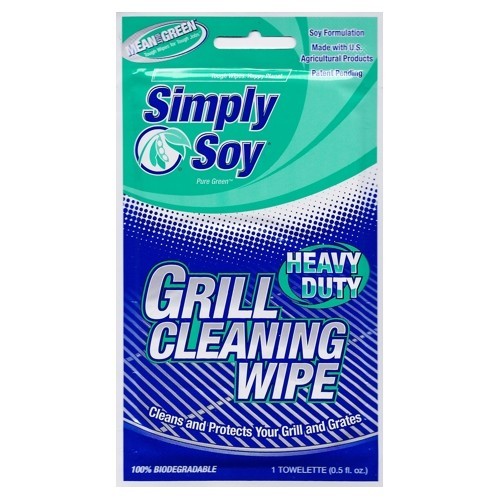 Box of 12 – Nutek Simply Soy Pure Green Heavy Duty Grill Cleaning Wipe Packs
