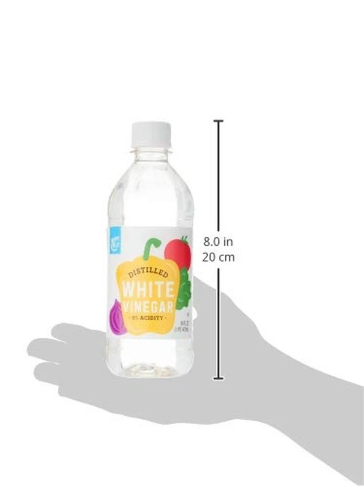 Amazon Saver, Distilled White Vinegar, Great for Cooking and Cleaning, 16oz,4pk