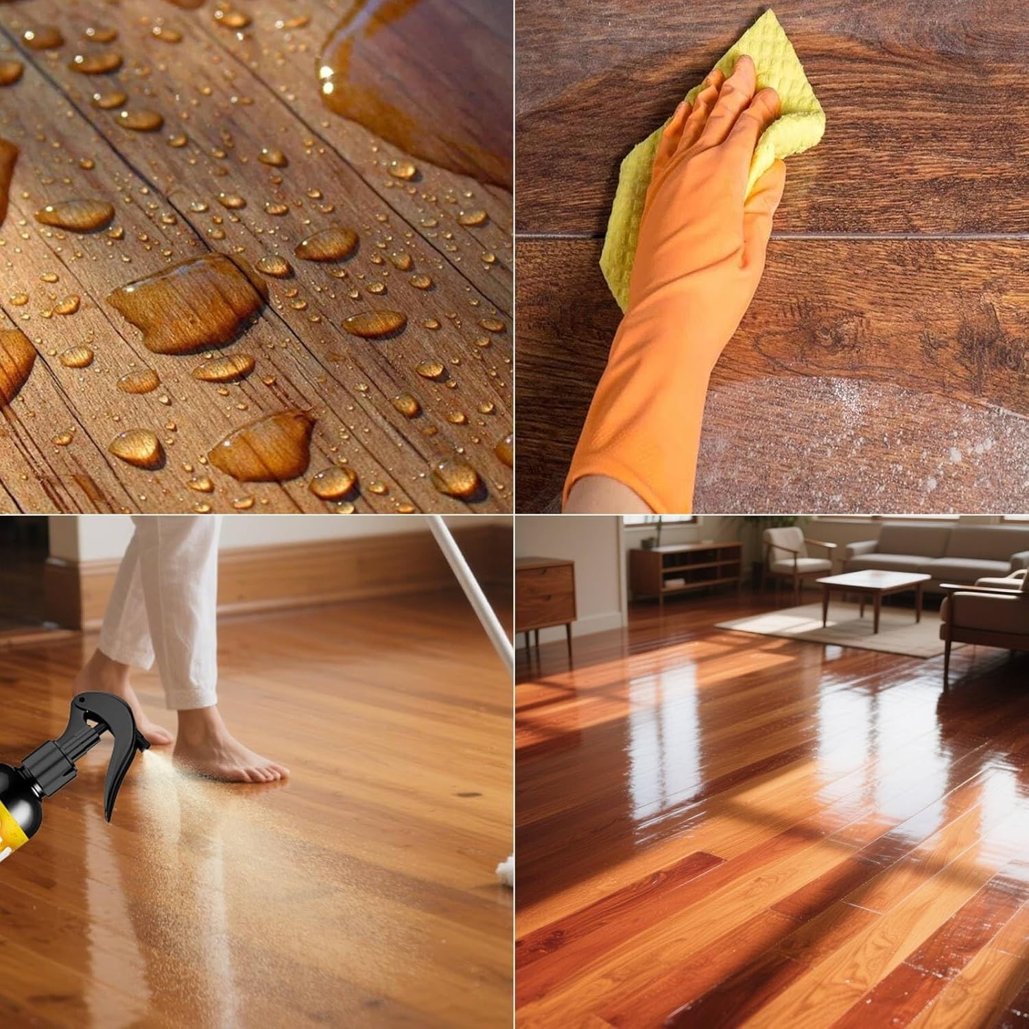2-Pack Natural Beeswax Wood Polish Spray – Enhance & Protect Furniture Naturally