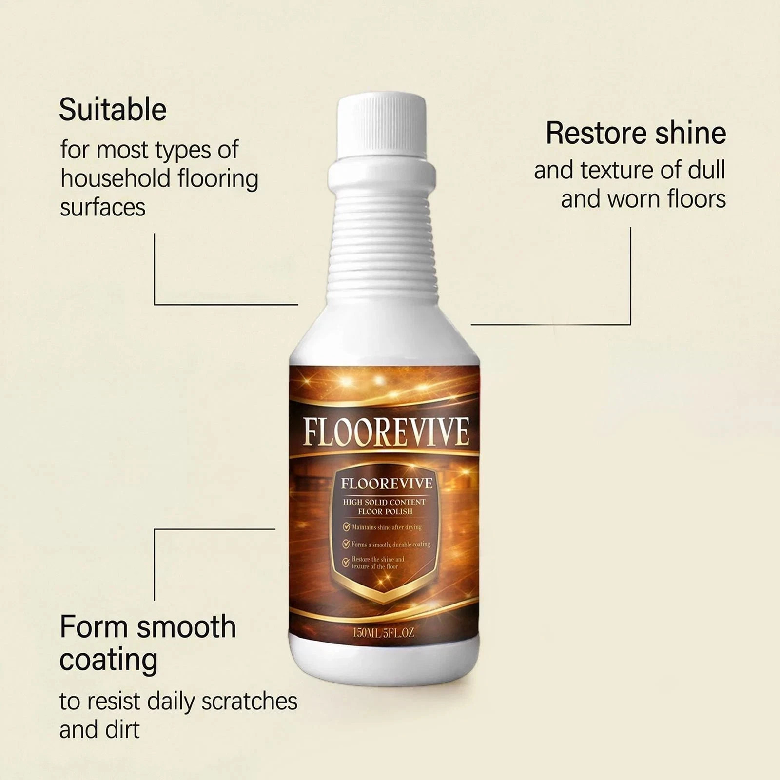 Floorevive Wood Floor Restorer & Polish – Revitalize & Shine (150ml)
