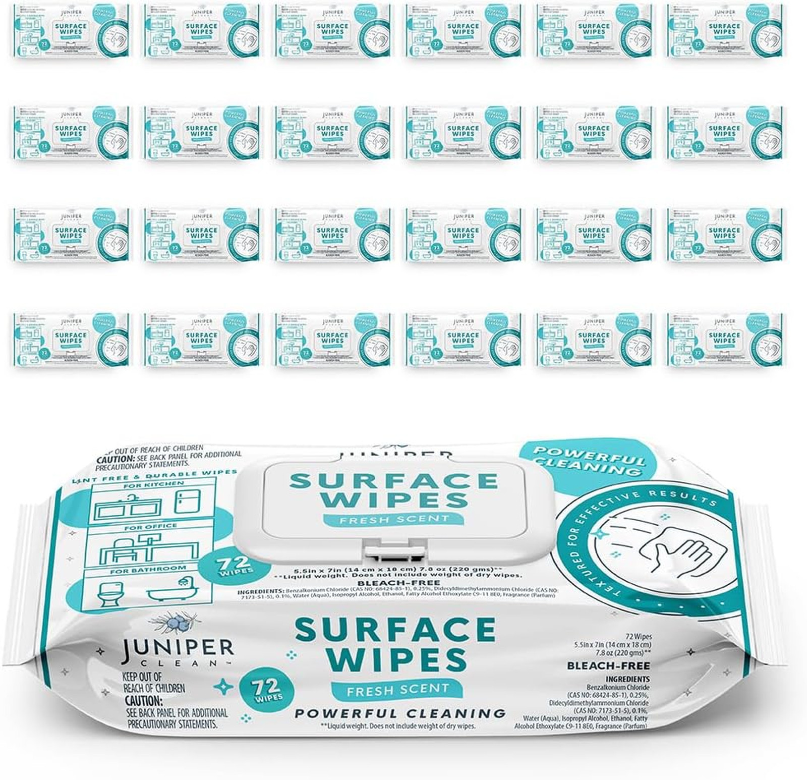 All-Purpose Surface Cleaning Wipes Bleach-Free 24 Pack Soft Flow 1728 Count