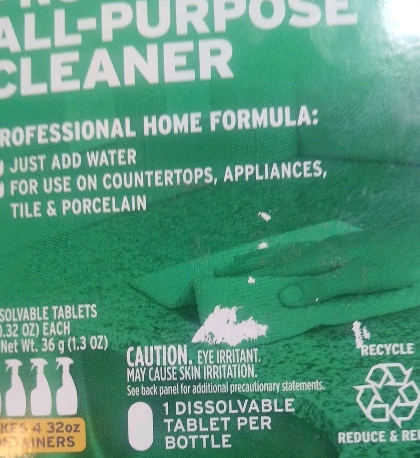 5 Boxes Of Zep Pro-Tabs All-Purpose Cleaner 4 Dissolvable Tablets Per Box