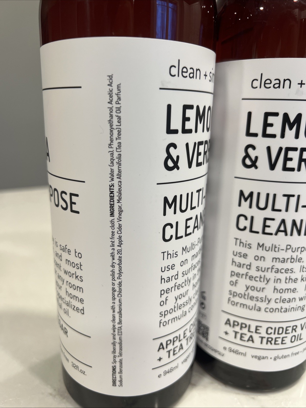 (2-Pk) CLEAN + SIMPLE ~ LEMON VERBENA Kitchen Refresher Cleaner Odor Deodorizer