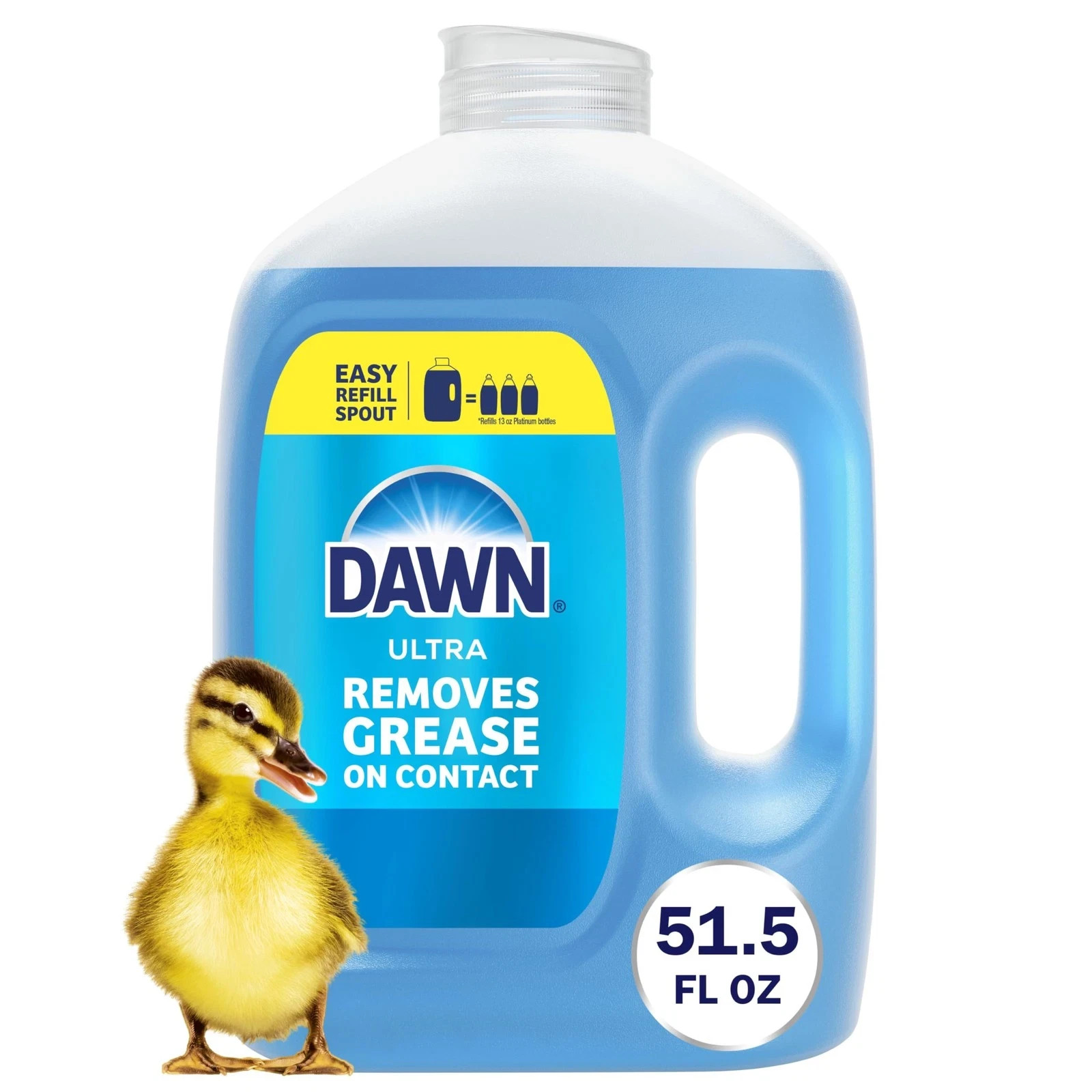 Ultra Original Dish Soap Refill Jug, Large Size Original Blue Liquid Dishwash