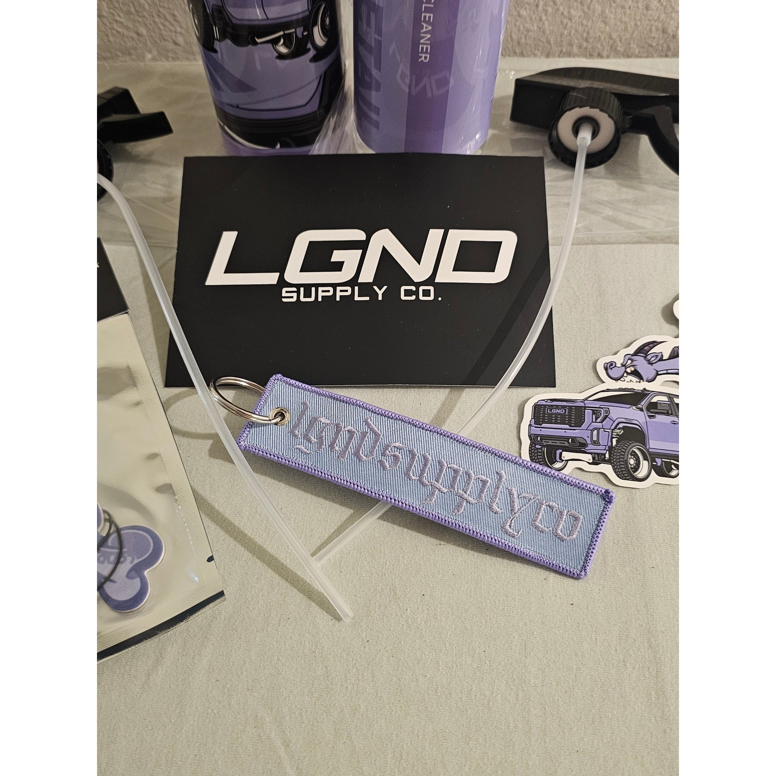 LGND Supply Co Detail Spray Luxe Interior Cleaner Air Freshener Keychain Bundle