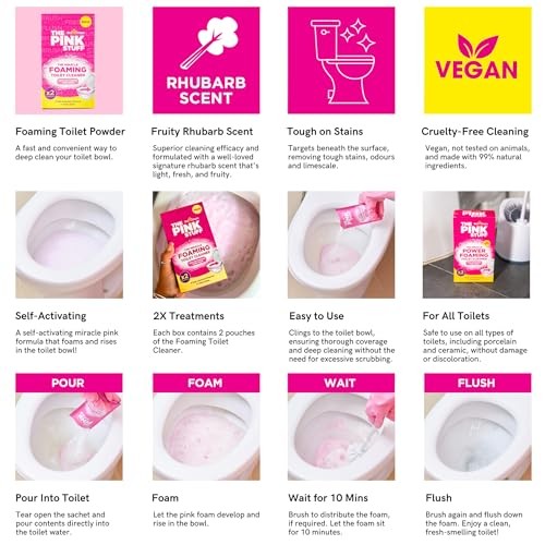 The Pink Stuff Miracle Power Foaming Toilet Cleaner – Self 7 Ounce (Pack of 3)