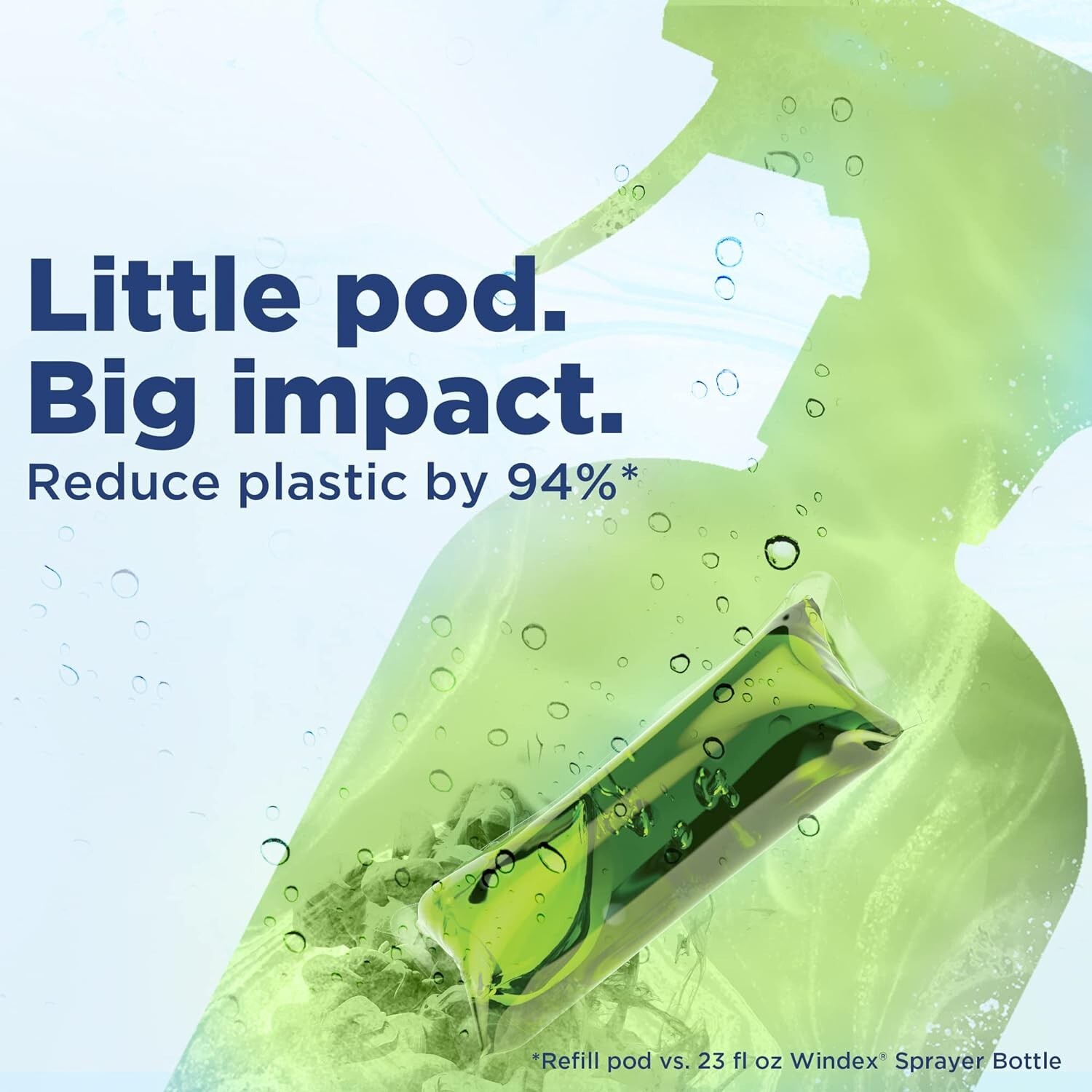2 Windex Dissolve Concentrated Pods, Multisurface Cleaner Starter Kit W/ 1 Pod