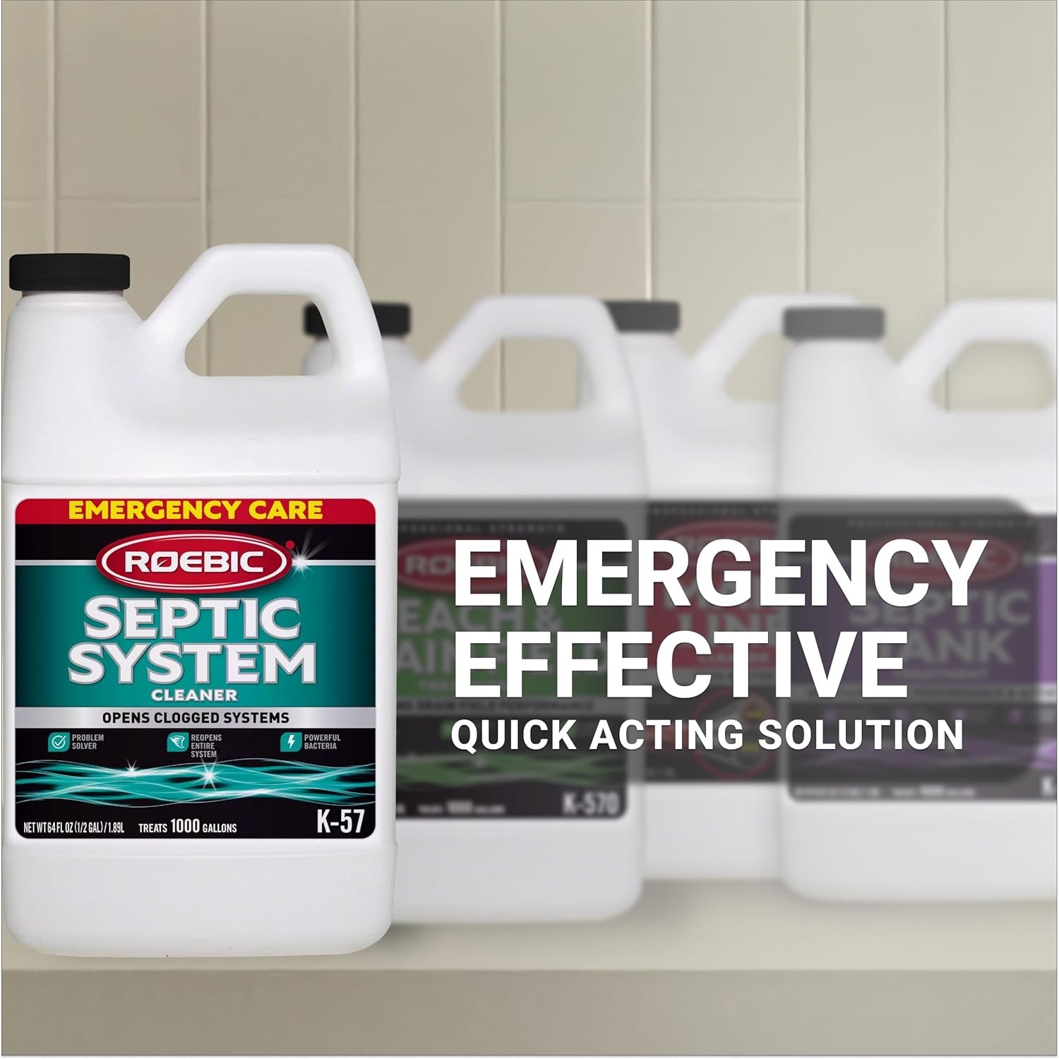 Septic Treatment – 64 Oz Non-Toxic Formula for Clogs & Flow Restoration