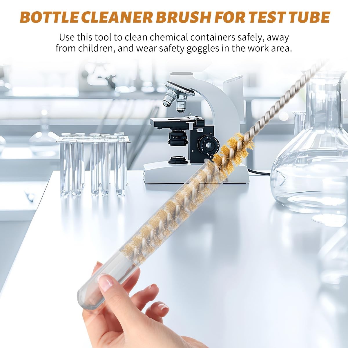 7-Pieces Brass Wire Bottle Brush Brass Pipe Cleaner, 12 Inch Long Wire Brushe…