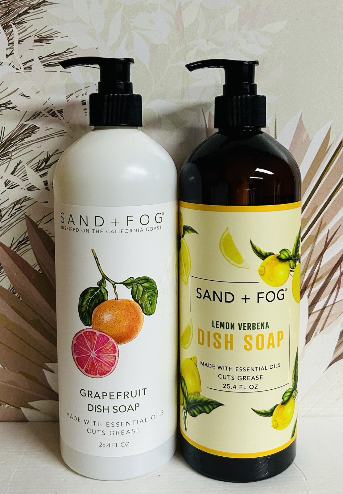 2-Pack Sand + Fog ~ Grapefruit & Lemon Verbena Dish Soap 25.4 fl oz Each