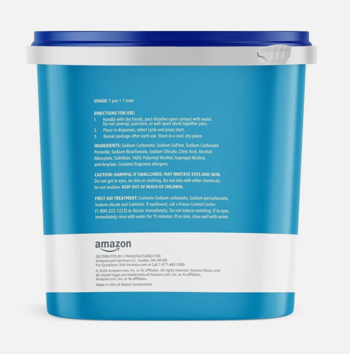 Lot 6 Amazon Basics Dishwasher Detergent Tubs FRESH SCENT packs (=510 TOTAL)