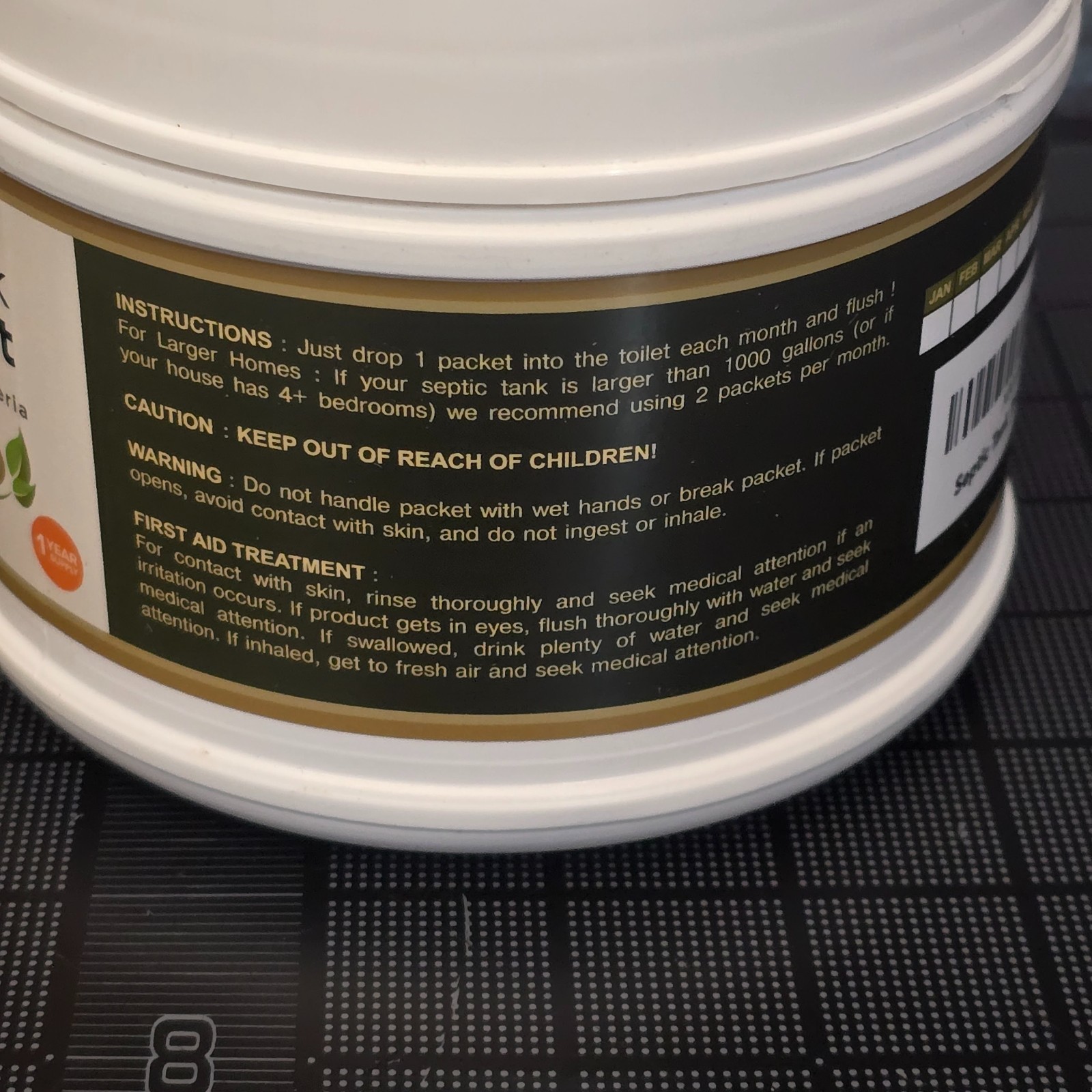 Septic Tank Treatment – 1 Year Supply of Dissolvable Easy Flush Live Bacteria