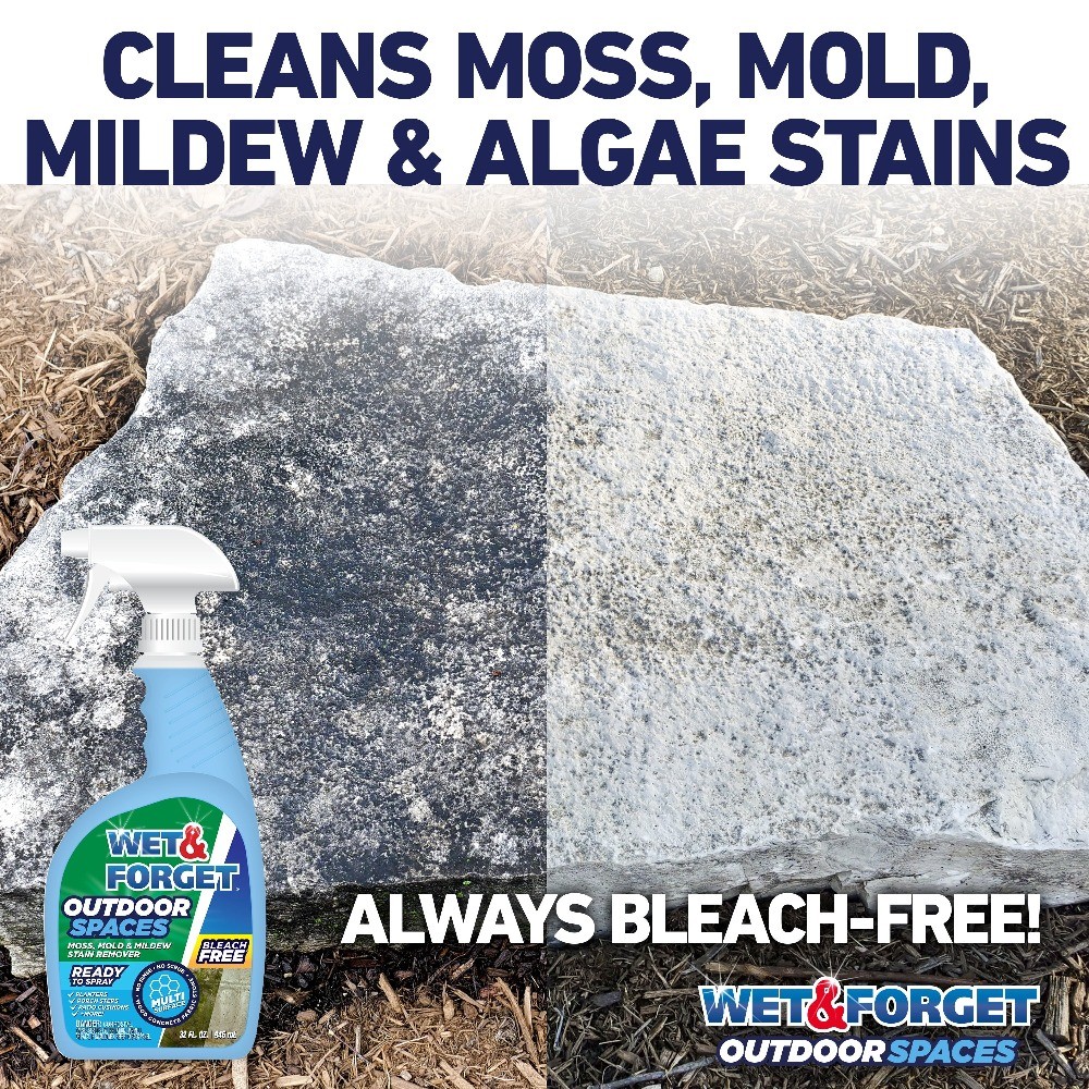Outdoor Spaces Moss, Mold, Mildew, and Algae Stain Remover Spray, 32 oz